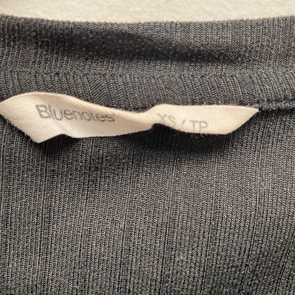 4 for $25 💜 Bluenotes Jet Black Ribbed Bodysuit Size XS - Picture 3 of 5